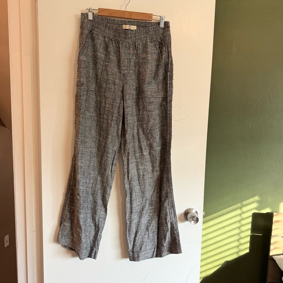 Mason & belle heathered gray chambray wide leg pull on pants size 8/29 - Picture 1 of 5
